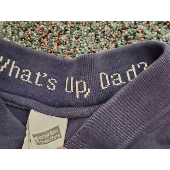 Vtg 2001 Warner Bros Mens XXL Bugs Bunny Whats Up Dad Navy Short Sleeve Polo 2XL - Picture 4 of 6